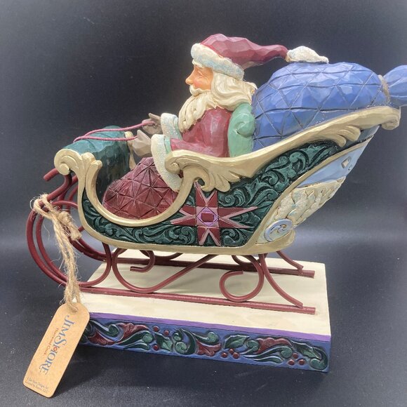 Jim Shore Heartwood Creek Santa in Sleigh Event Figurine - Picture 3 of 7